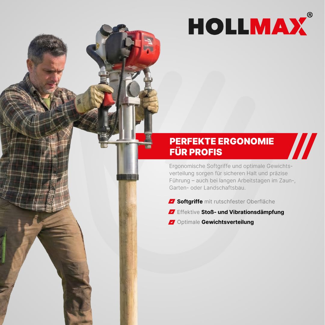 Motor-Pfahlramme/Pfostentreiber HM80 4-Takt (37 ccm) für Durchmesser bis zu 81 mm