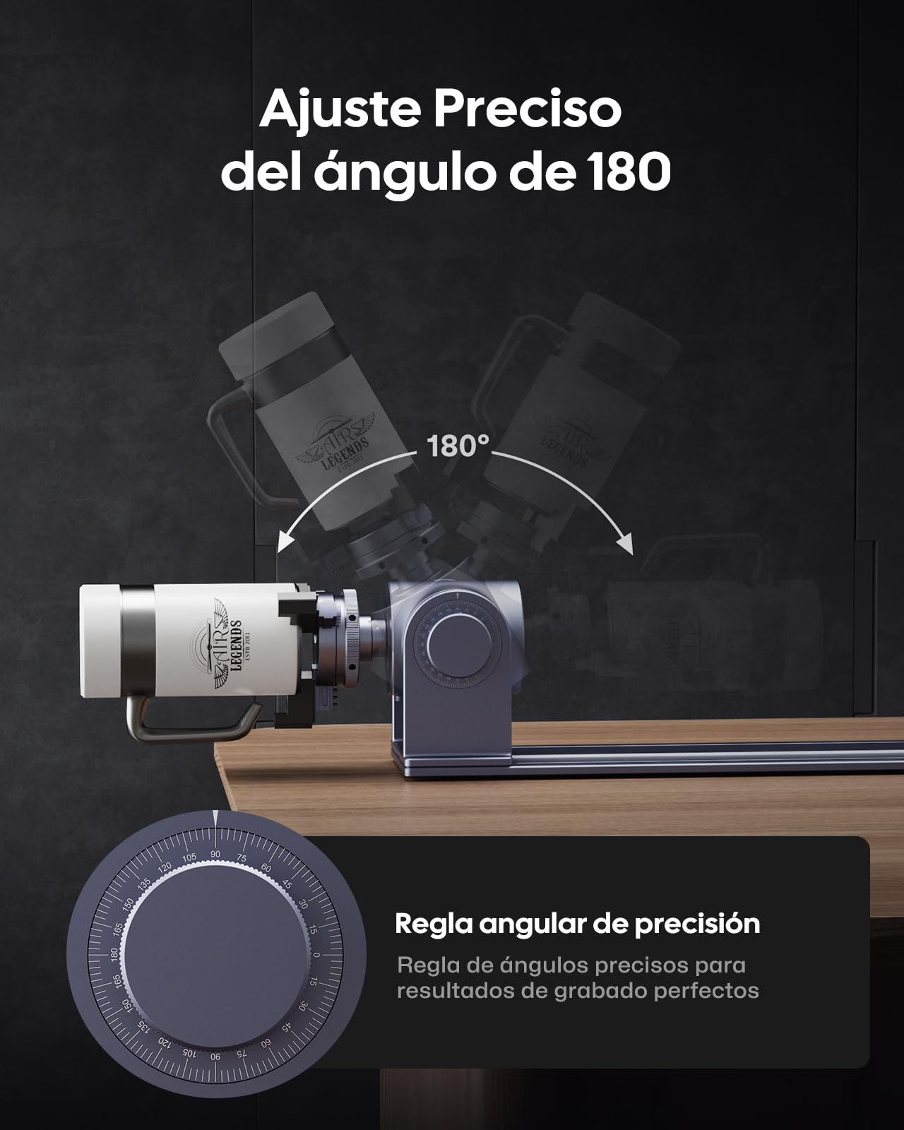 LaserPecker LP4 grabadora láser dual con módulos rotatorio y deslizante