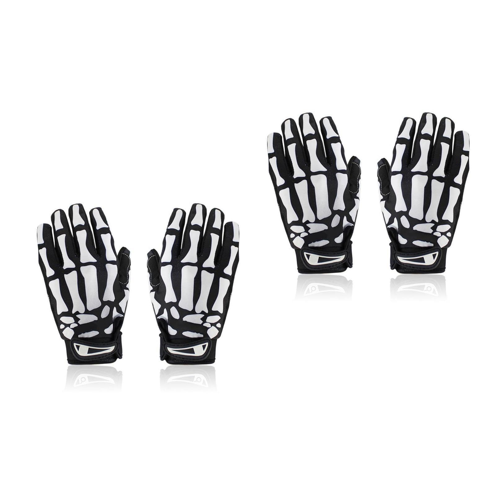 ABOOFAN Coppia Di 2 Pezzi Guanti Da Ciclismo Invernali Guanti a Dita Intere Da Mountain Bike Modello Scheletro Da Allenamento a Dita Intere All'aperto Fitness