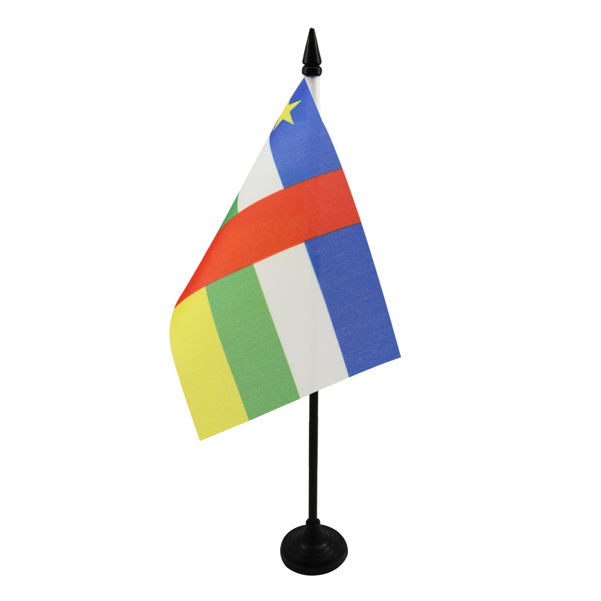 AZ FLAG Central African Republic Table Flag 4x6 in Plastic Base