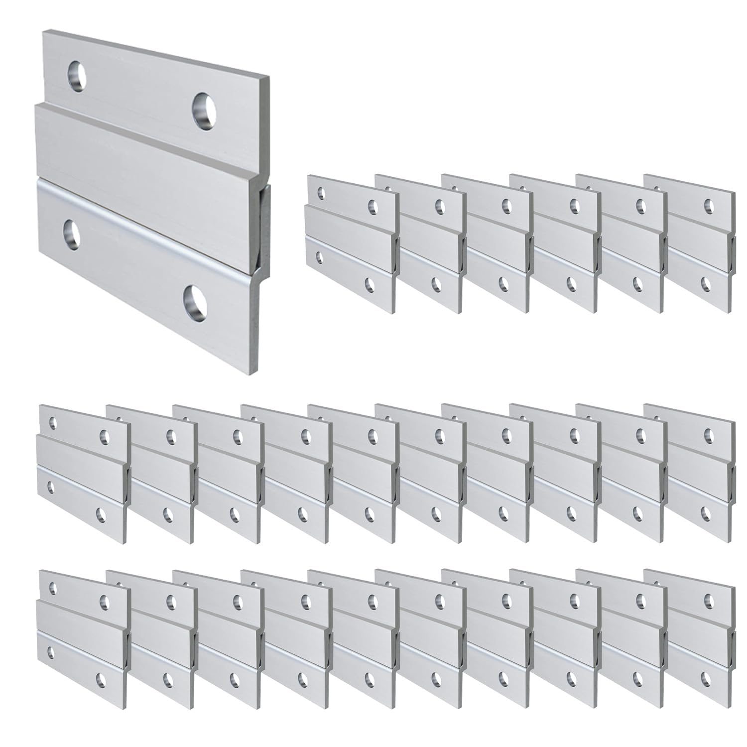 French Cleat Picture Hanger, Aluminum Z Hanger Interlocking Wall Mounting Bracket Hardware Kit (2inch-30Pairs)