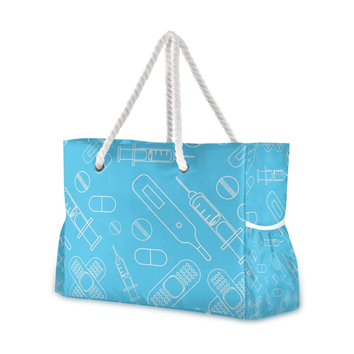 MONTOJ Fever Injection Azure Grocery Bags Beach Tote Bag