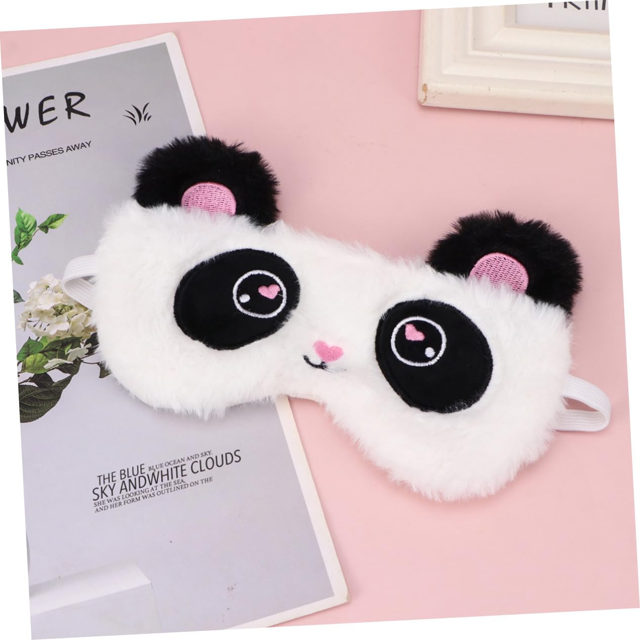Healeved Masque de Sommeil Panda Confortable et Occultant Cache-yeux Doux et Léger pour Femmes et Filles Anti-lumière pour Nuit Sieste et Voyage