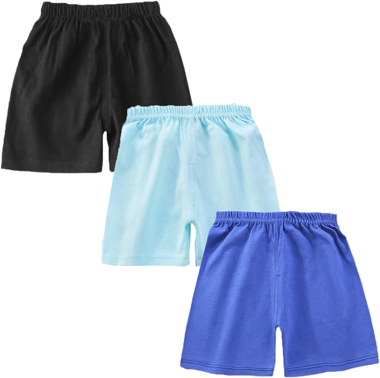 Toddler Shorts for Baby Boy Girls Athletic Cotton Shorts Summer Clothes Short Pants 3 Pack 1-5Years