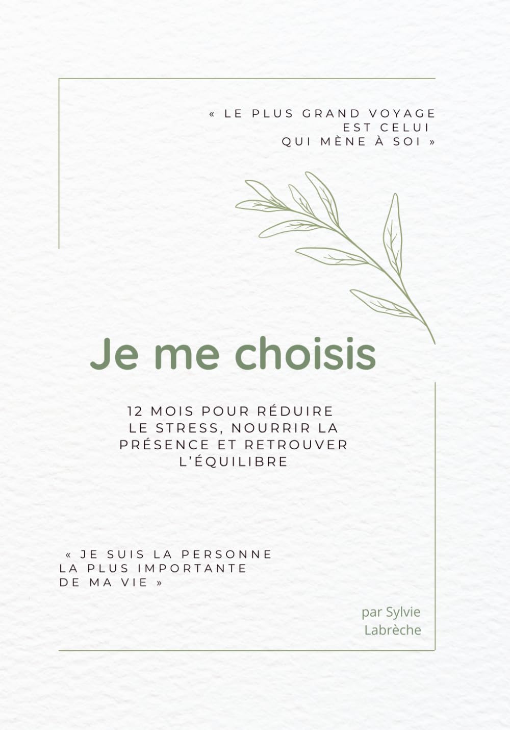 Je me choisis: 12 mois pour réduire le stress, nourrir la présence et retrouver l’équilibre