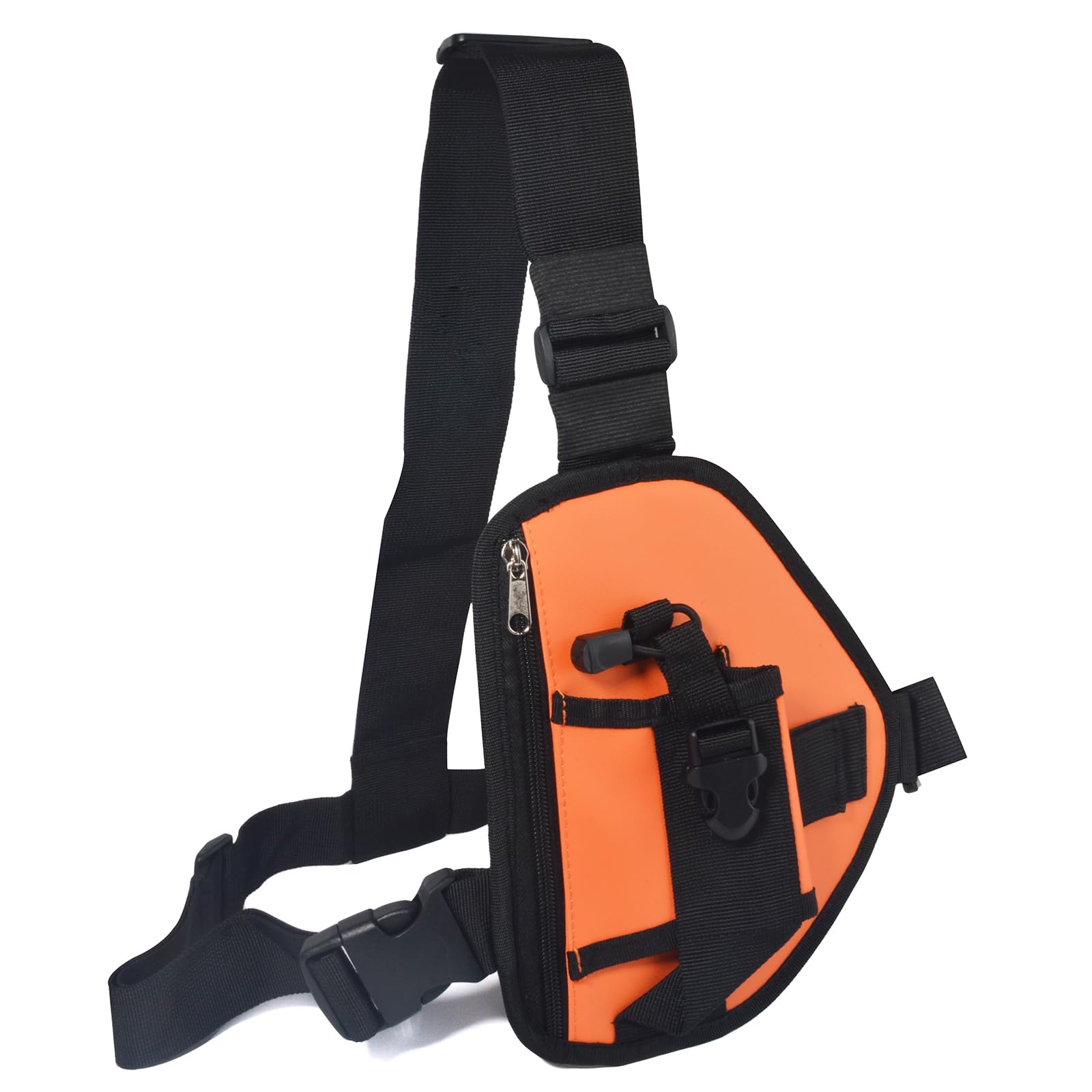 UAYESOK Pettorina per walkie talkie, tasca porta radio, universale, portatile, con cinturino in nylon regolabile, per radio bidirezionale Motorola Baofeng Icom Midland President, Arancione, Modernità