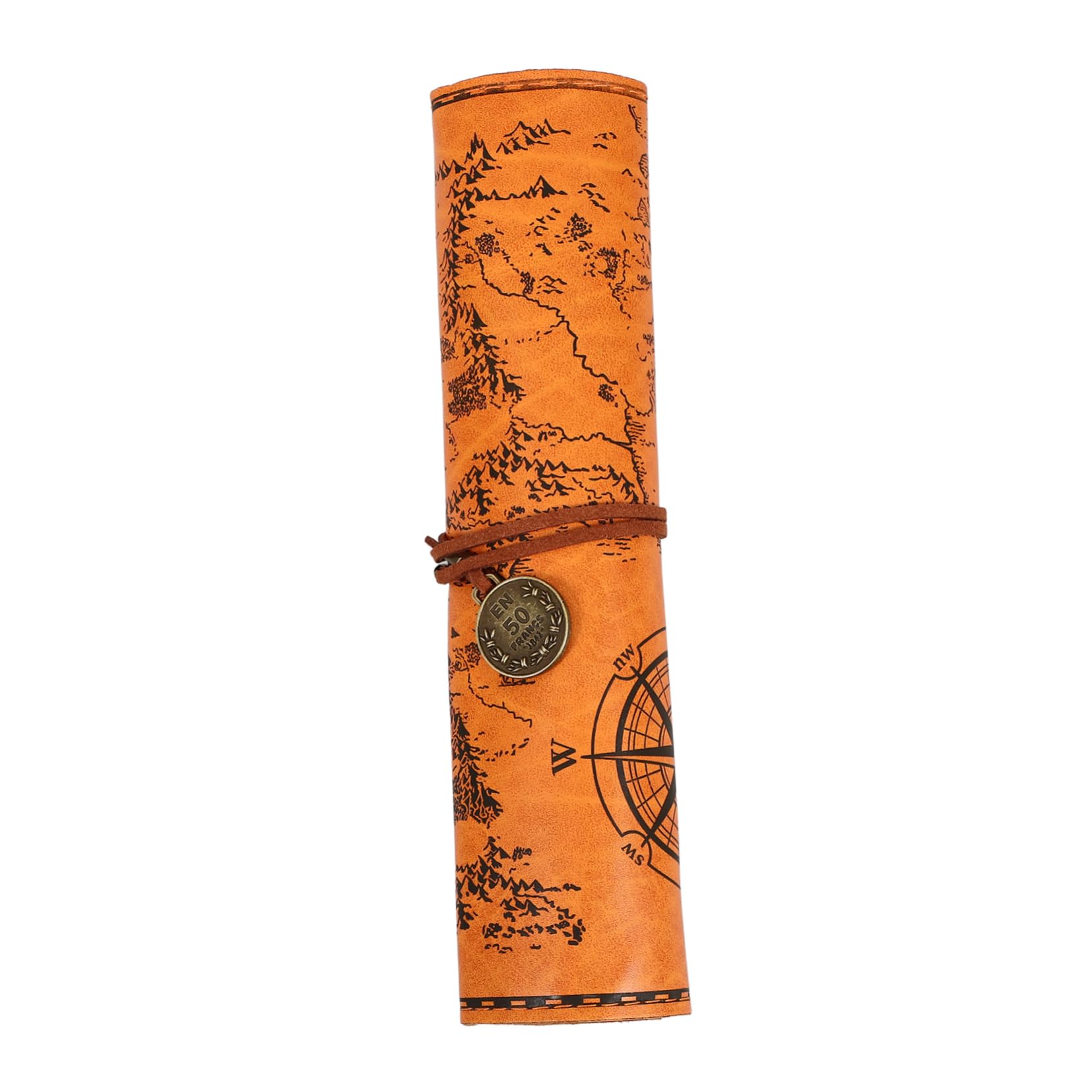 5piezas Estuche Enrollable De Lápices Vintage De Lienzo Organizador De Estación De Trabajo Bolsa De Almacenamiento para Bolígrafo y Pinceles Diseño Práctico y Resistente Al