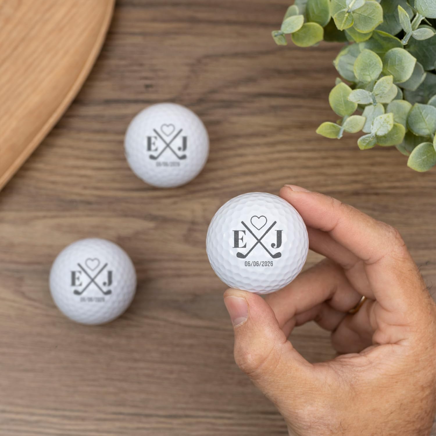 Wanapix | Packung mit 3 Golfbällen Personalisierte | Golfbälle Personalisierung Gravur oder Druck | Originelles Geschenk Vatertagsgeschenke/Geburtstagsgeschenke