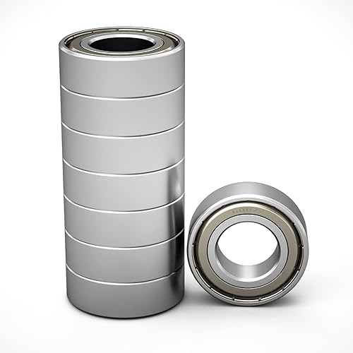 Aopin 6002Z Rodamientos de bolas ID 0.60 x OD 1.26 pulgadas doble hierro sellado miniatura, soporte radial y carga axial, aplicable para