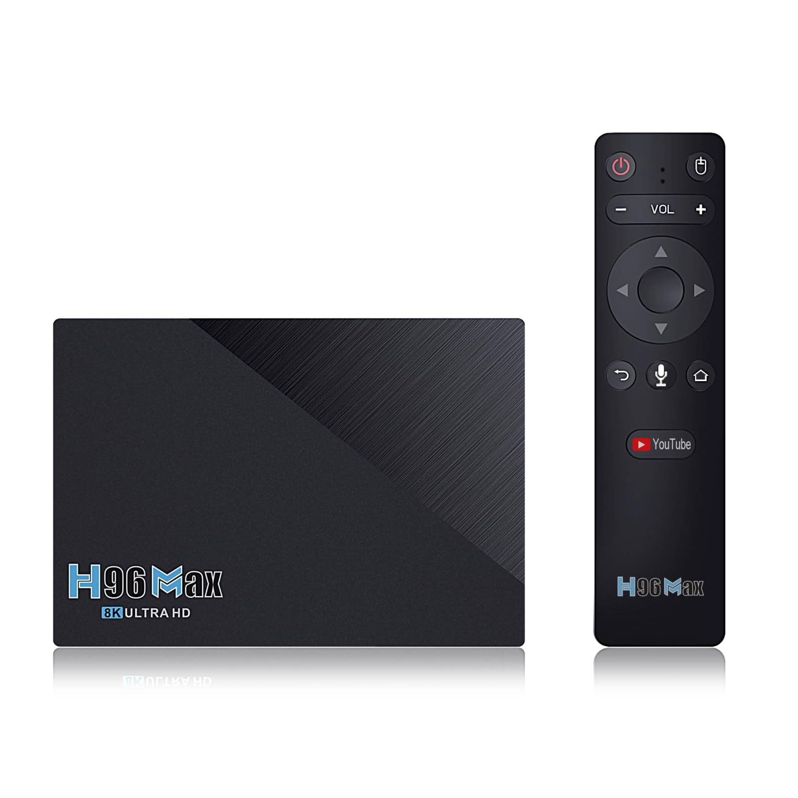 IPMAXH96 Max 8K Smart TV BOX Android 11.0 Media Player, 4GB RAM 32GB ROM, 4K Ultra HD Streaming Media Player, 1080p/120fps, Remote Control WiFi 5g.