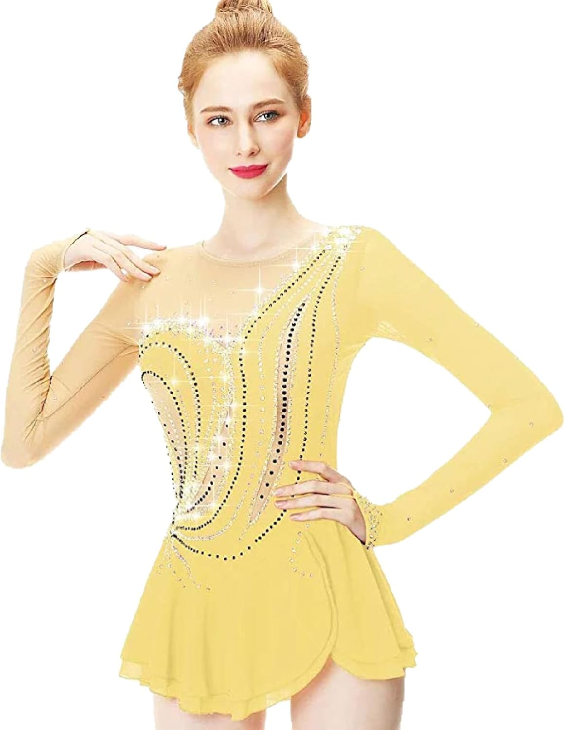 Figure Skating Dress for Women Girls Sport Clothing Outfits for Ice Skating Dance Performance