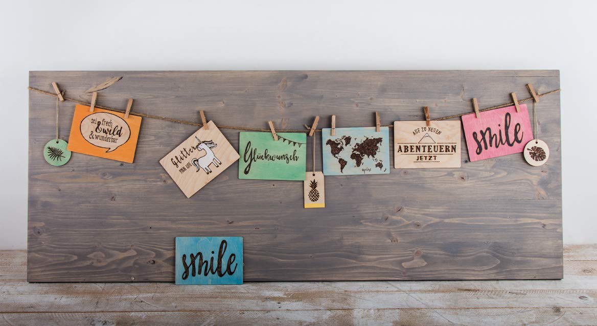 Rayher 62876505 Value Pack Of 26 Plain Wooden Postcards To - View #9