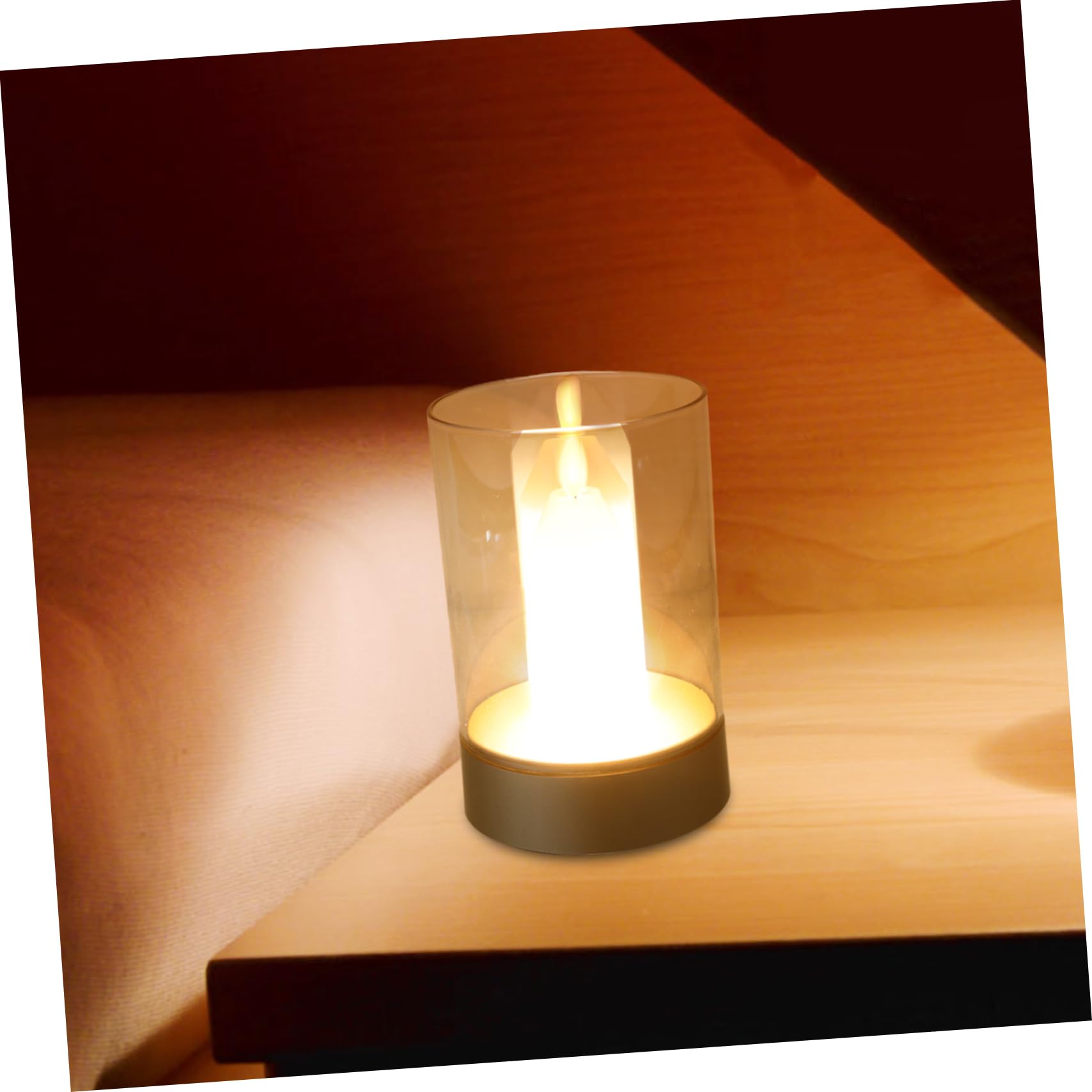 LALAFINA Luce Notturna a Candela LED in Vetro, Effetto Decorativo Elegante