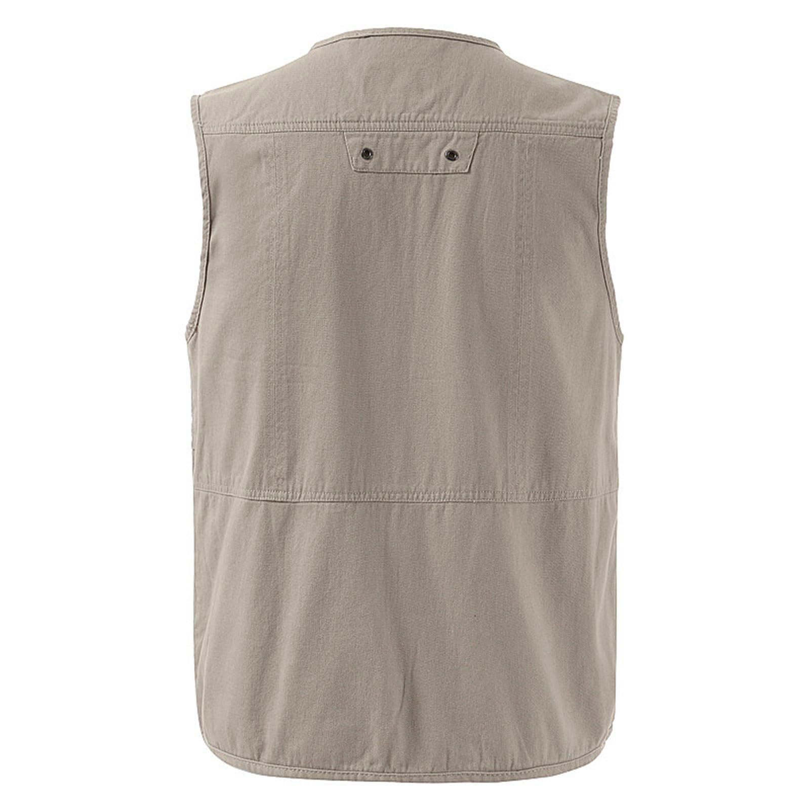 Wygwlg Gilet Mimetico Da Uomo, Gilet Fotografico Da Viaggio Per Pesca Da Lavoro All'aperto Da Uomo Con Tasche Multiple