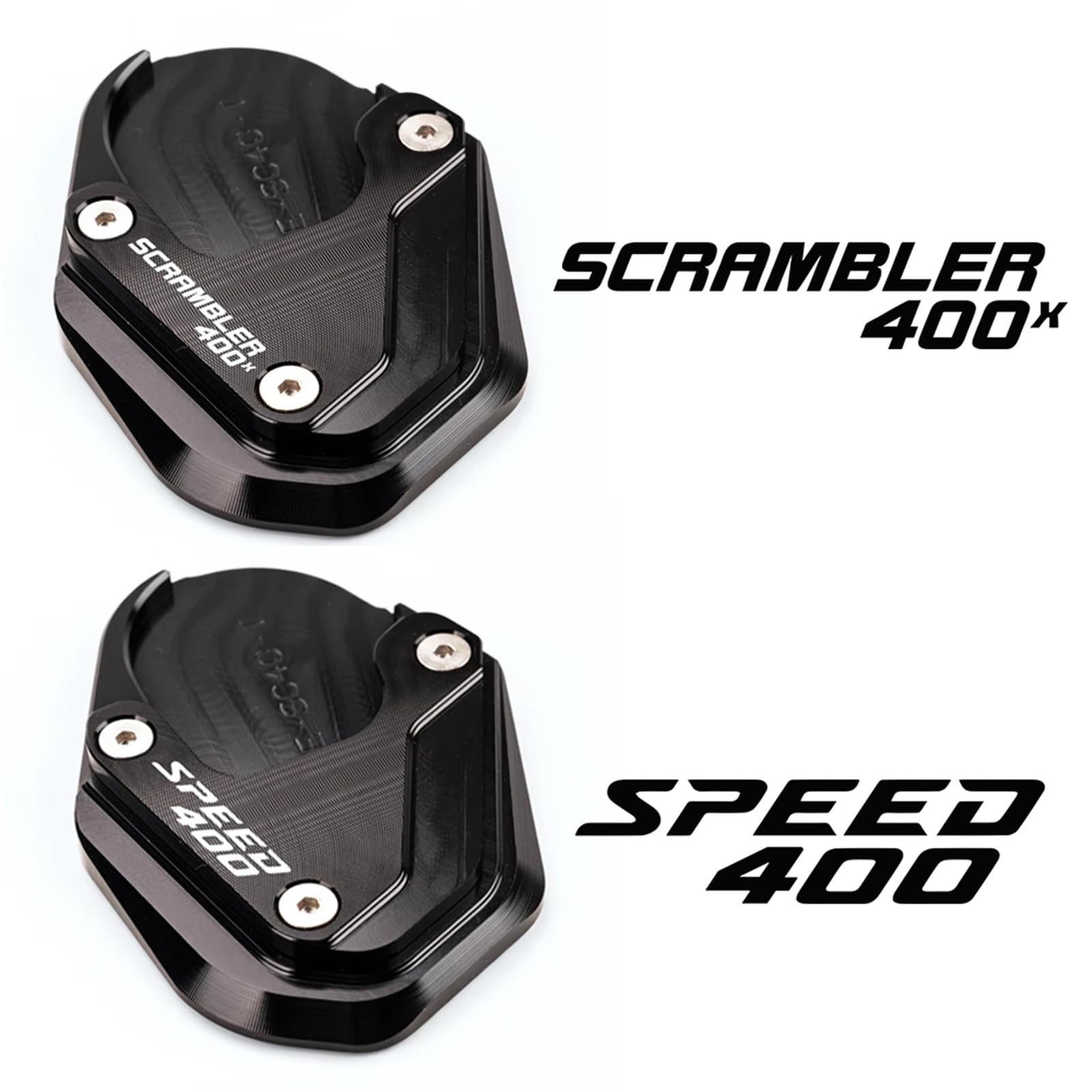 Für Triumph Scrambler 400X 400 X Speed ​​400 2023 2024 2025 Motorrad Ständer Seitenständer Verlängerung Pad Vergrößerungsplatte Ventilkappen