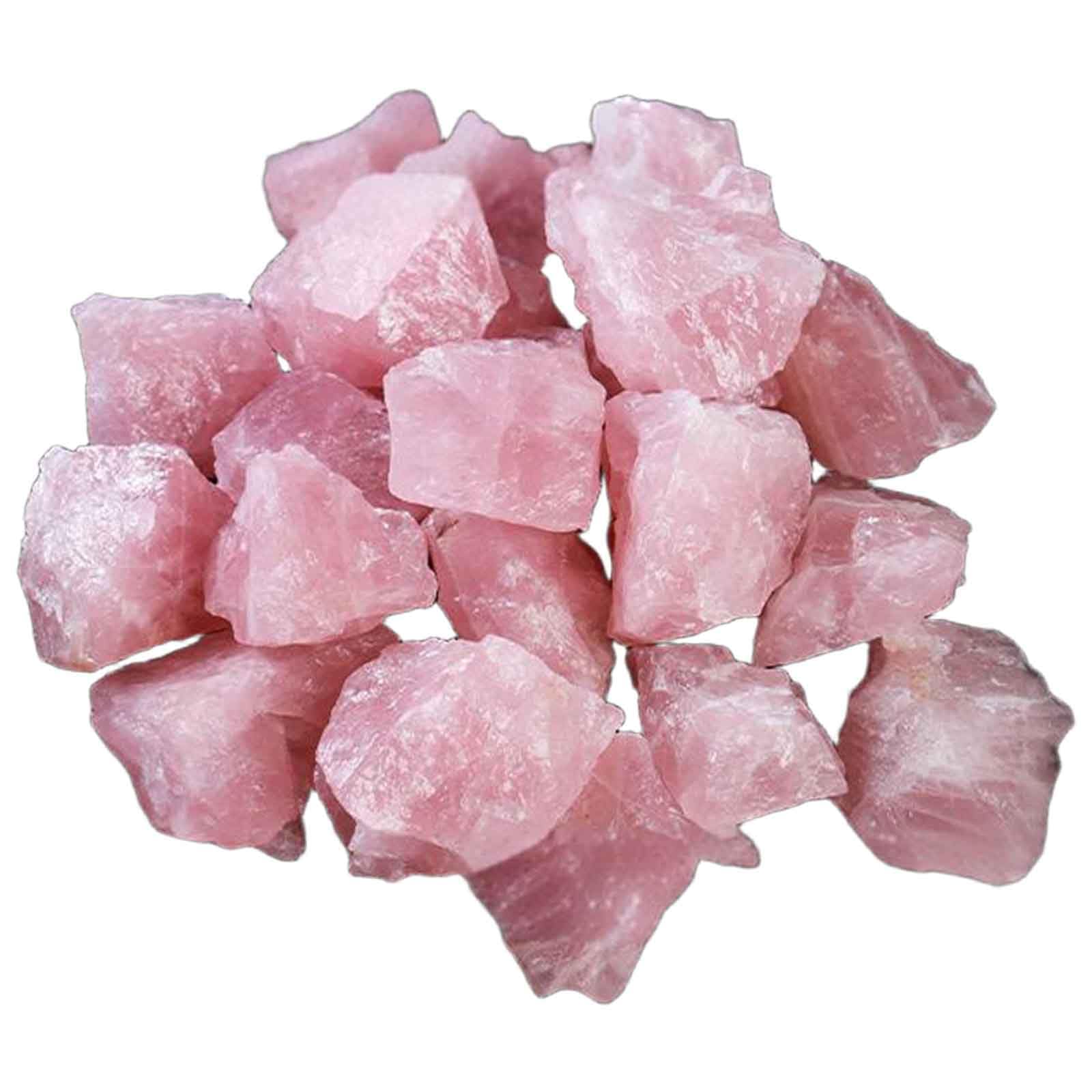 GPDNBIEU Natural quartz, Rose Quartz Rough Stone for Reiki Healing, Tumbling, Cabbing, Polishing, Wire Wrapping, Fountain Rocks