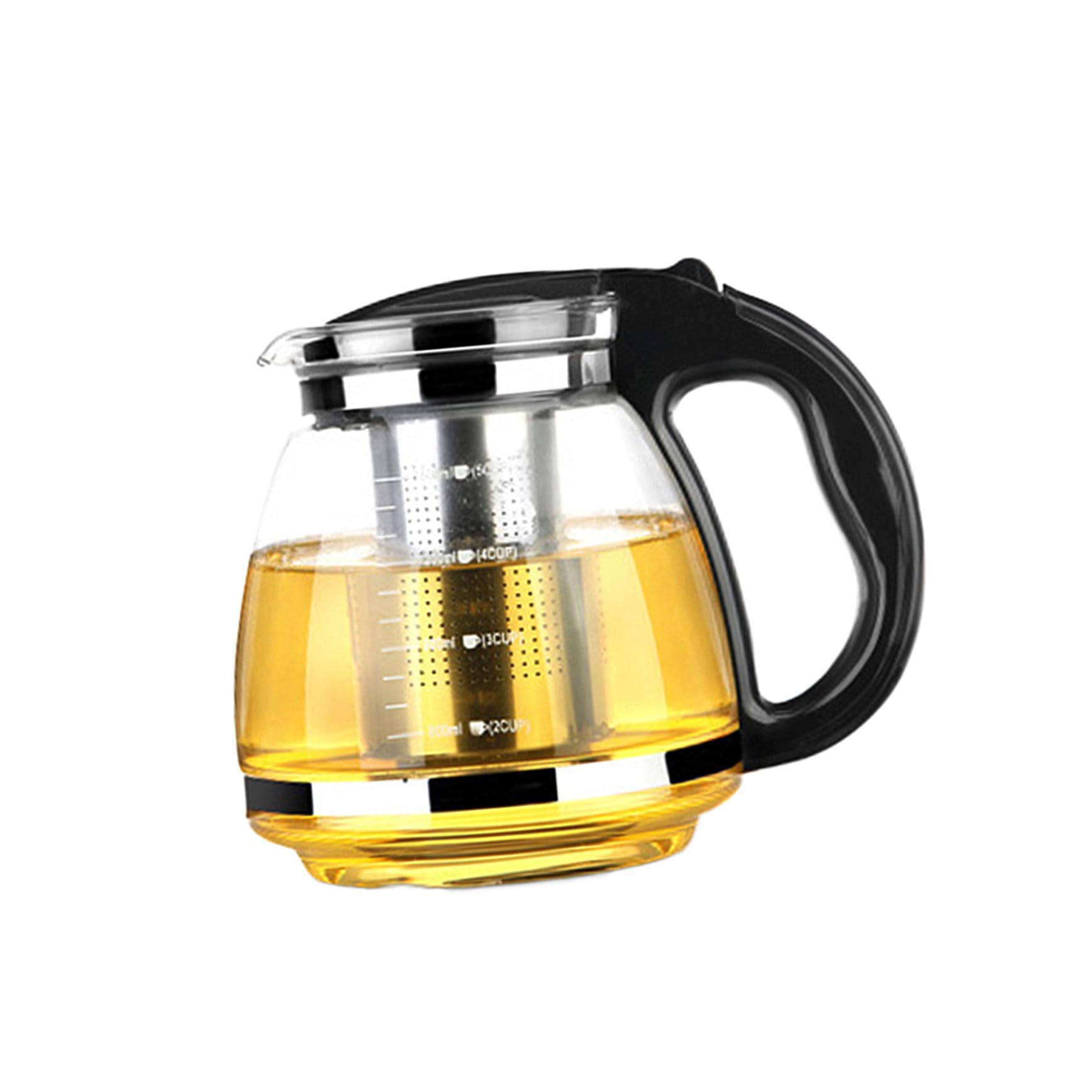 COLLBATH garnek herbaty czarny garnki z herbatą Kettle na herbatę szklany garnek do herbaty czajniki na herbatę Szklany czajnik Black