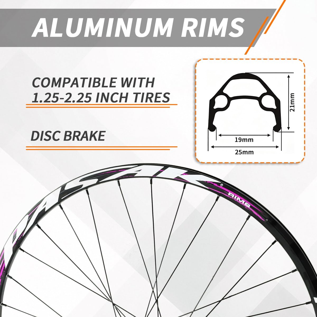 Set Di Ruote For Mountain Bike 26" 27.5" 29" 12*100/12*142mm Freno A Disco | Adatto A Pneumatici 1,25-2,25", For Cassette A 7-12 Velocità, 120 Scatti, Perno Passante, HG Mozzo