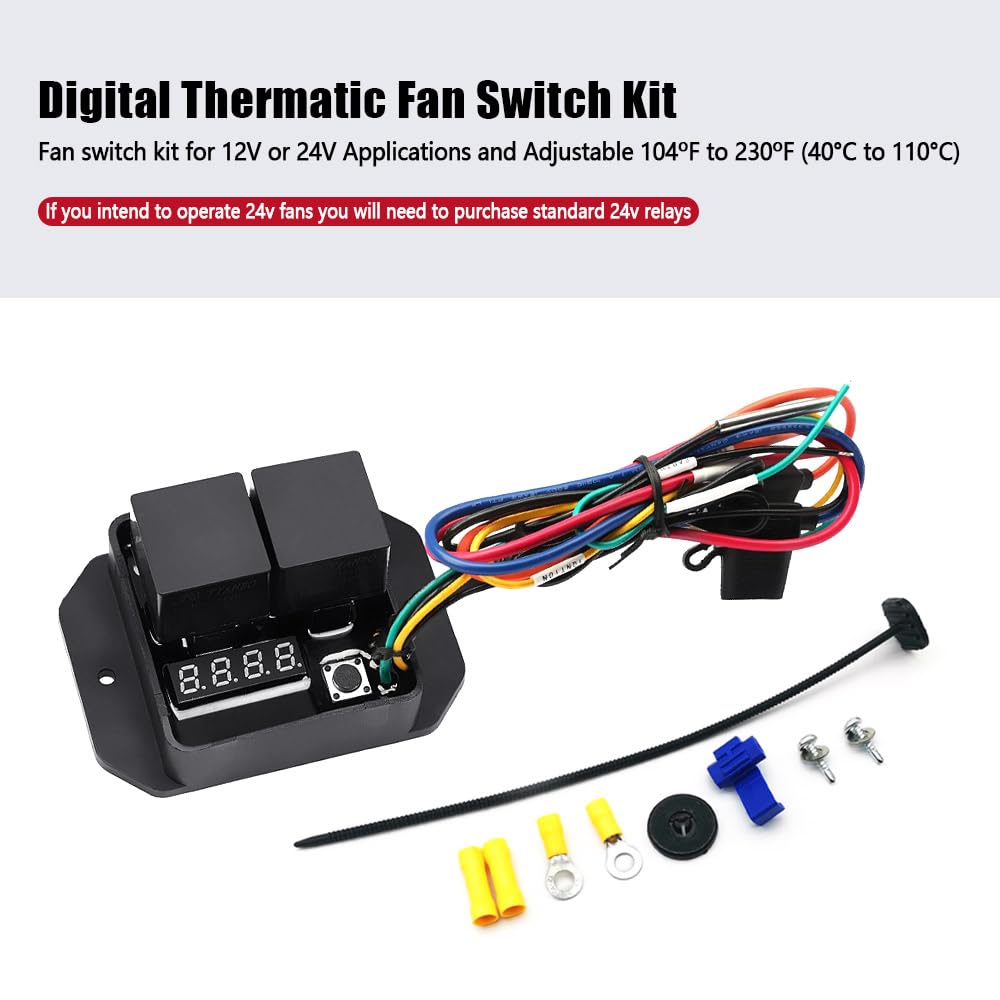 Davies Craig Fan Switch Davies Craig Digital Thermatic Fan Switch - Part # 0444, Universal Fit, 3-Year Warranty, Made In Australia Radiator Fan Controller - Foto 2