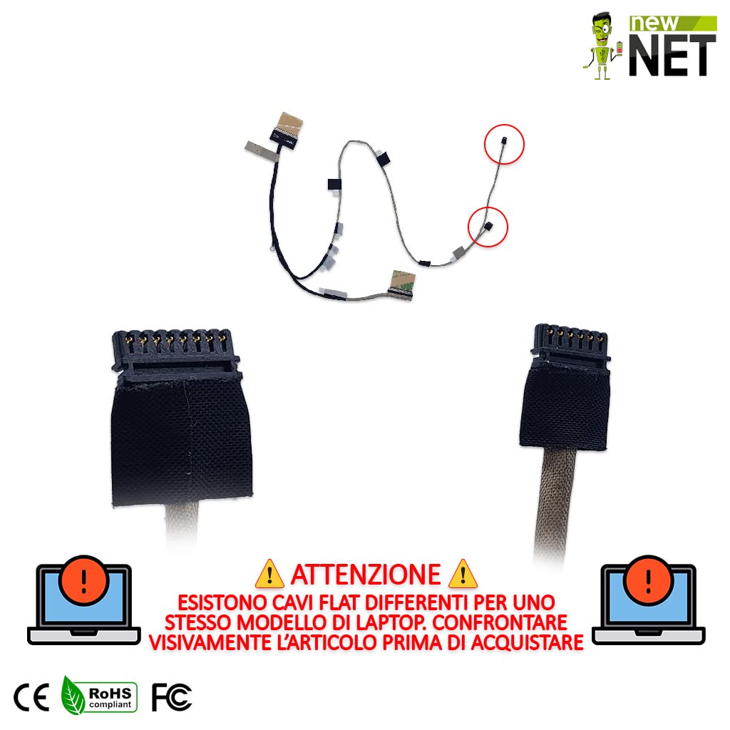 Cavo LCD LVDS Per Notebook Asus - Compatibile Con X53, K53, A53 E Altri Modelli