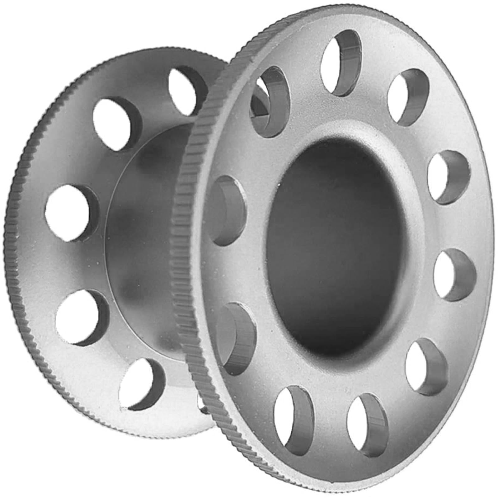 Zbiianxer Light Grey Compacts Miniature 10 Hole Diving Reel Aluminum Alloy For Professional Diver Snorkeling Spearfishing Underwater Tasks Diving Line Management Reel Dive Spool