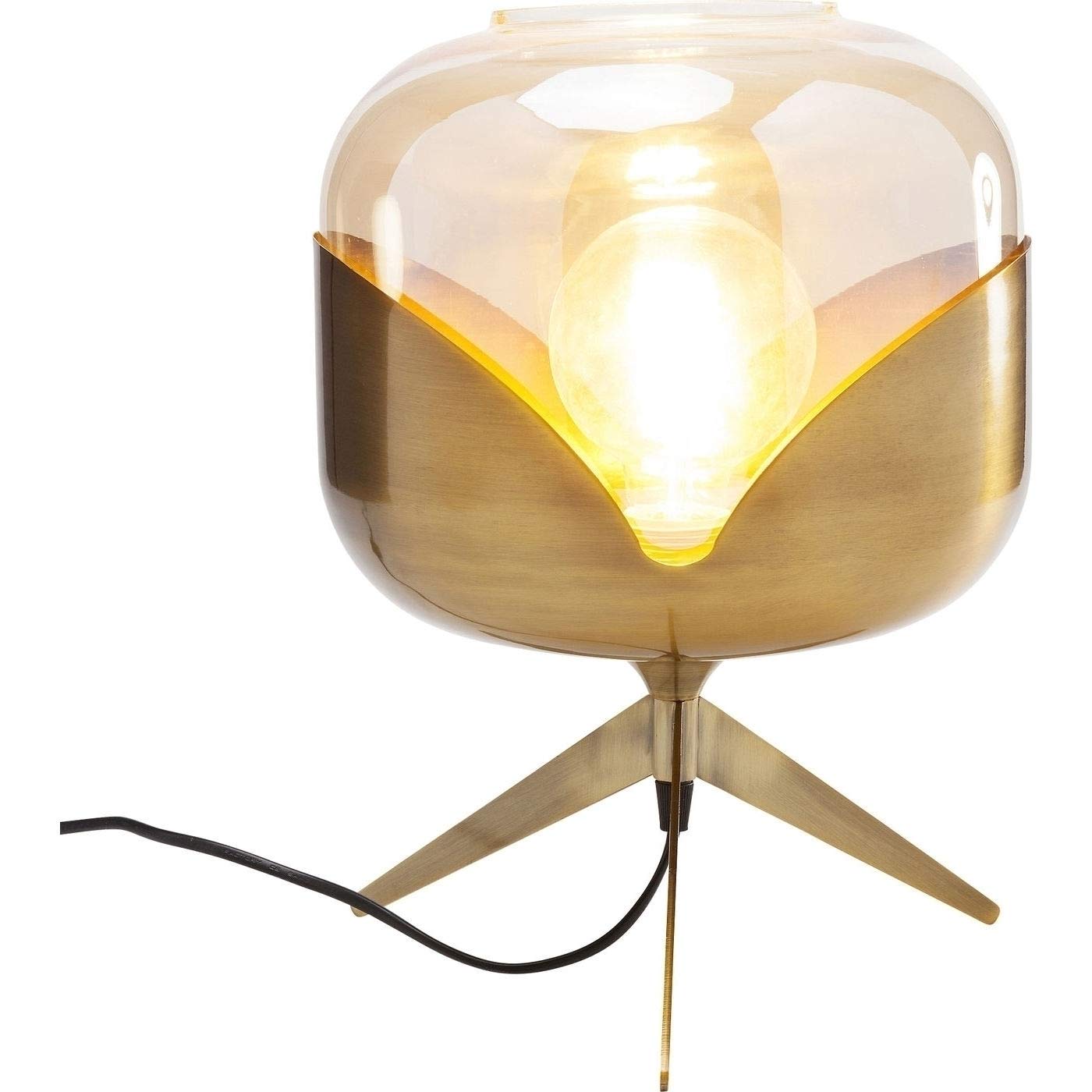 Kare Design lampada da tavolo Golden Goblet Ball, oro/vetro, stile moderno elegante, anni 60, per comodino, illuminazione soggiorno, sala d`attesa, 35x27x27 cm, lampadina non inclusa