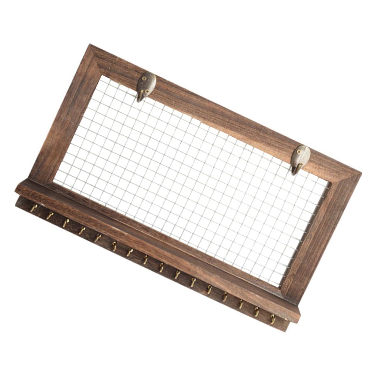 Alipis Portachiavi Decorativo da Parete Rustico in Legno e Metallo