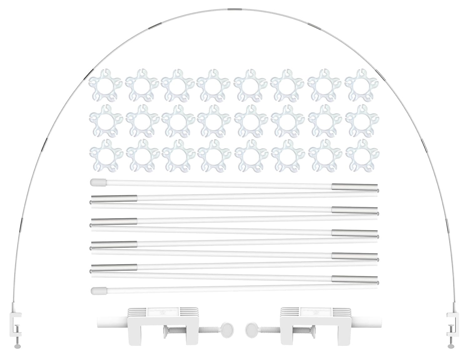 LANGXUN 12ft White Table Balloon Arch Kit