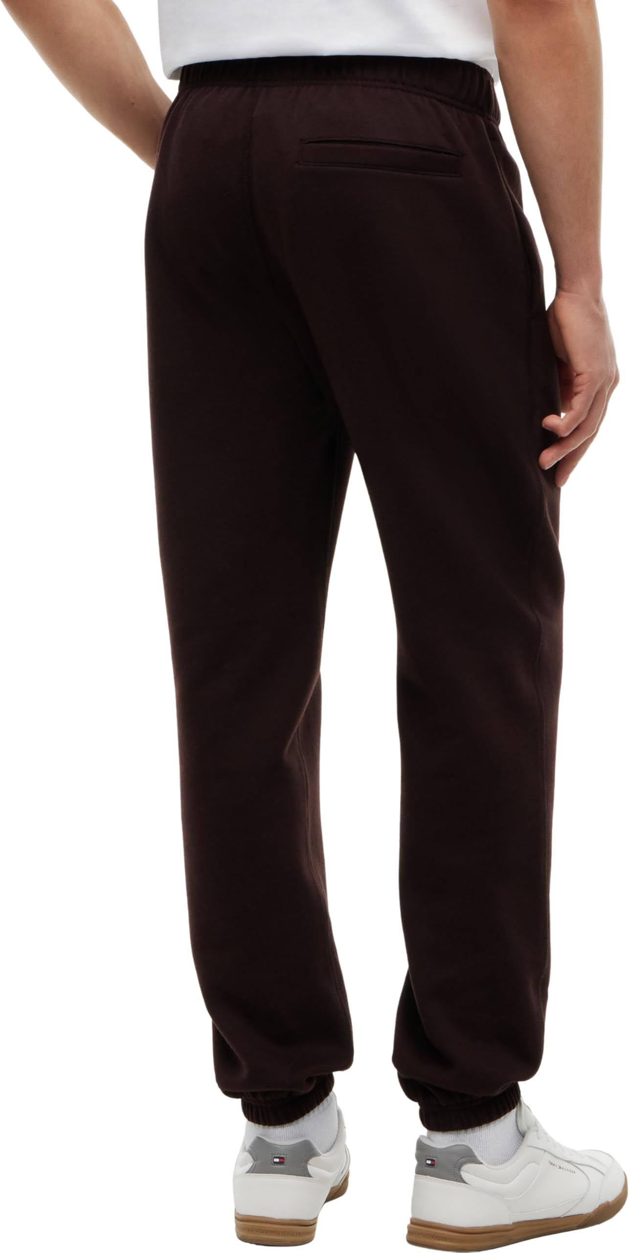 Tommy Hilfiger Pantalones de chándal con cordón de Forro Polar para Hombre, Chocolate, XXL