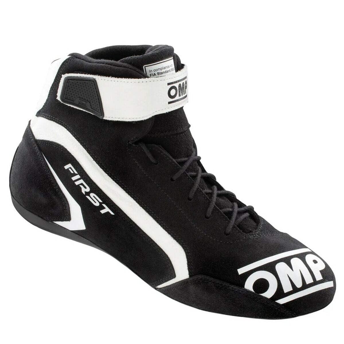 Omp my2021 First Race Trainers Black/White Size 41 Fia 8856-2018, Unisex Adult Boots, Standard, EU