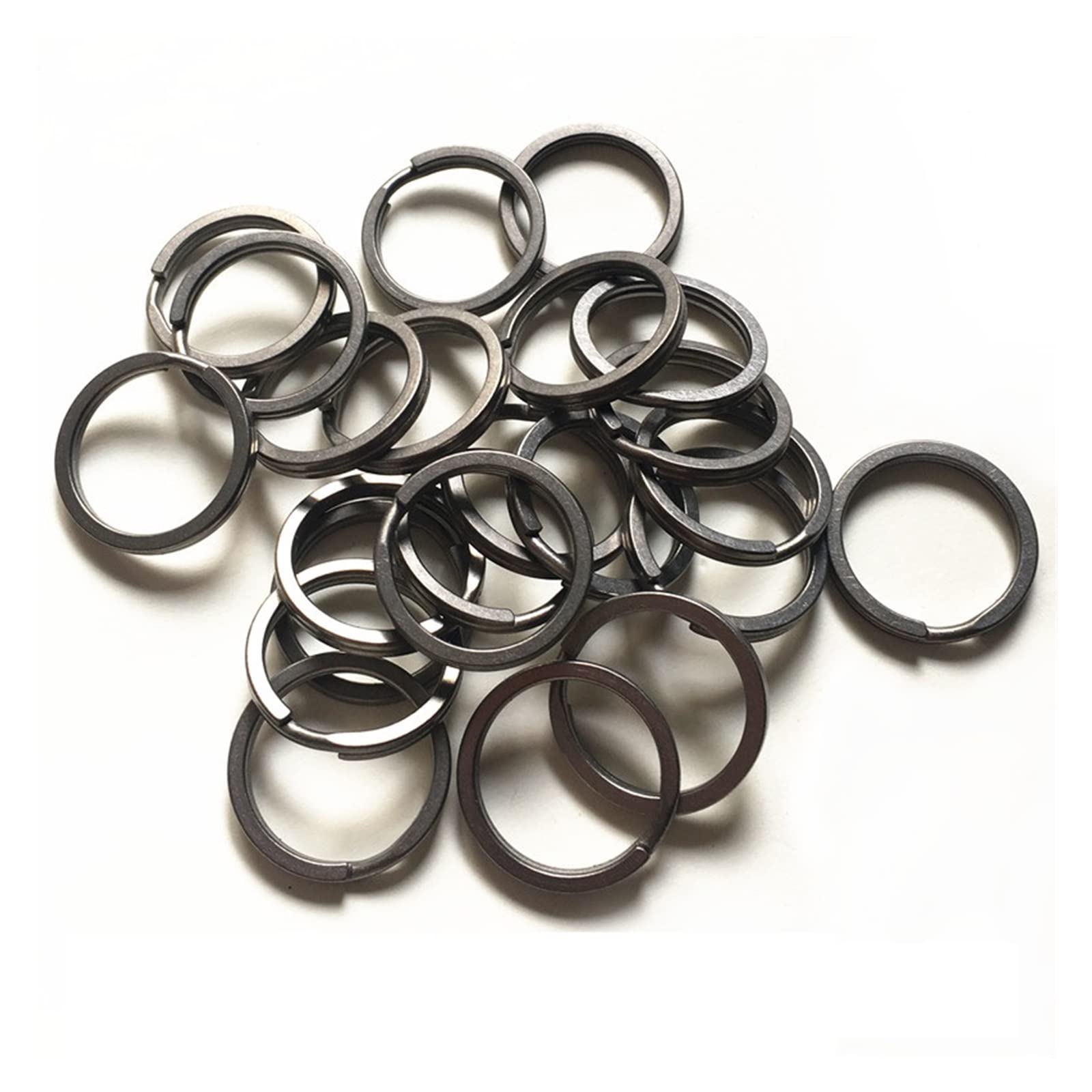 10 STÜCKE TC4 Ti Runder Metallschlüsselring Split Schlüsselanhänger Schlüsselanhänger 10 mm/12 mm/14 mm/18 mm/25 mm/28 mm/32 mm (Color : Titanium28mm)