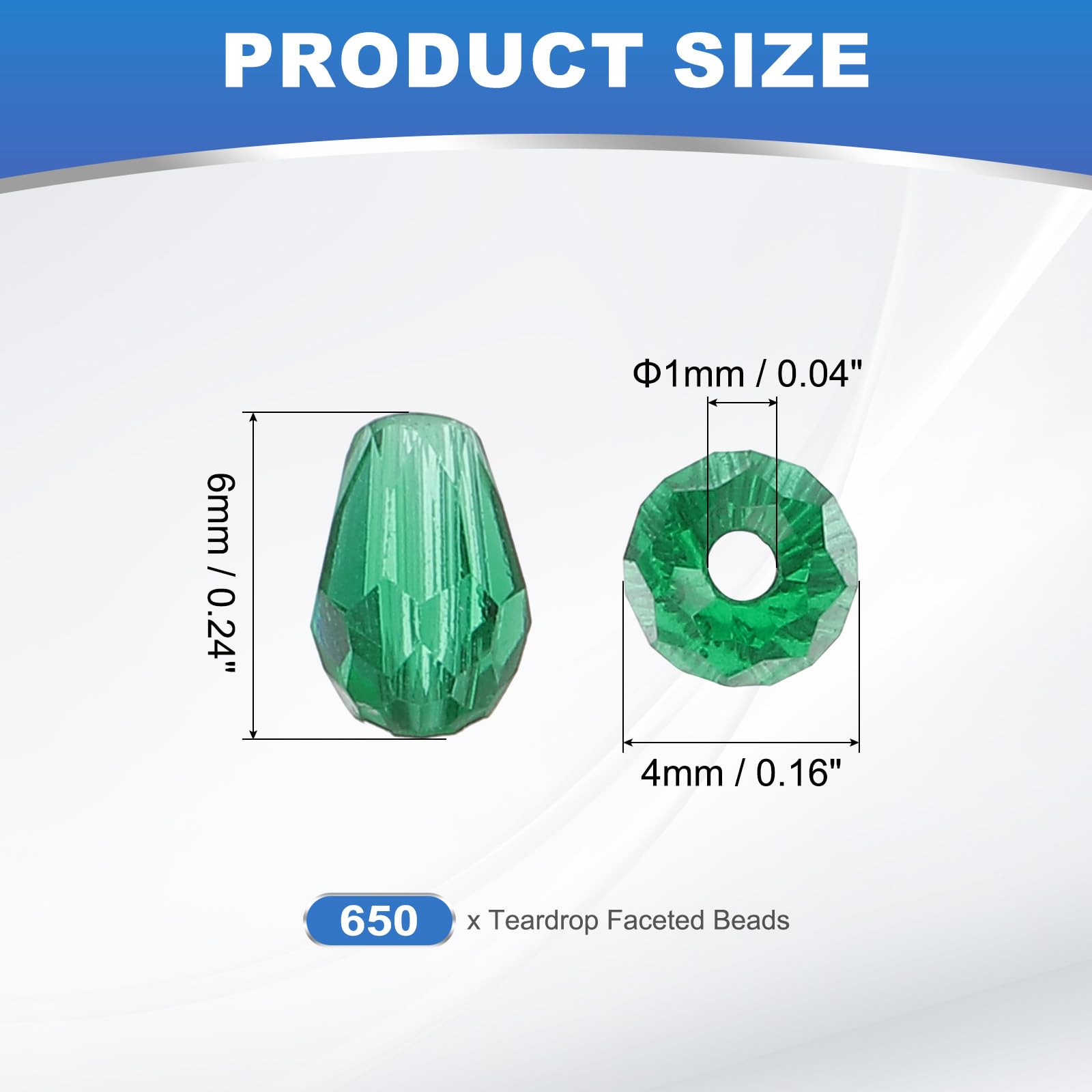 PATIKIL Teardrop Faceted Beads - Image 2