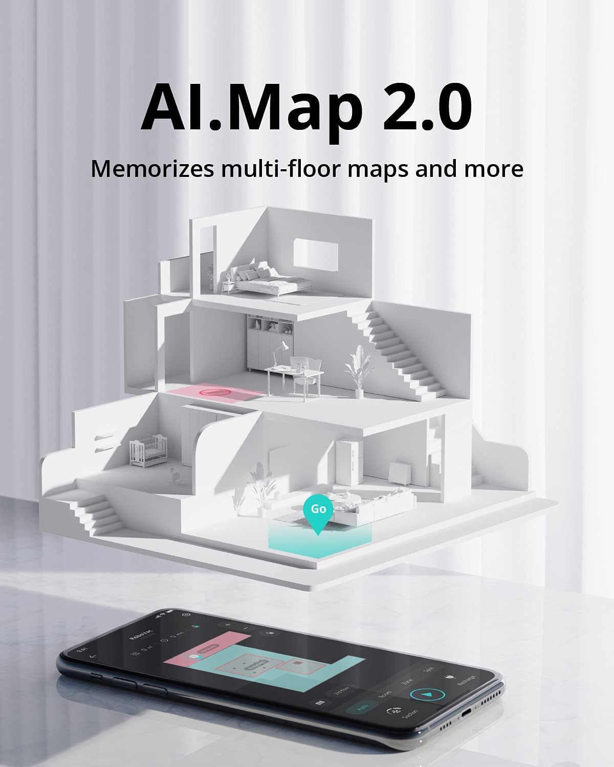 eufy RoboVac X8 Saugroboter mit Lasernavigation, 2X 2000Pa Saugleistung, Twin-Turbine Technologie, iPath Lasernavigation, AI. Map 2.0 Technologie, WLAN-Konnektivität(Generalüberholt)