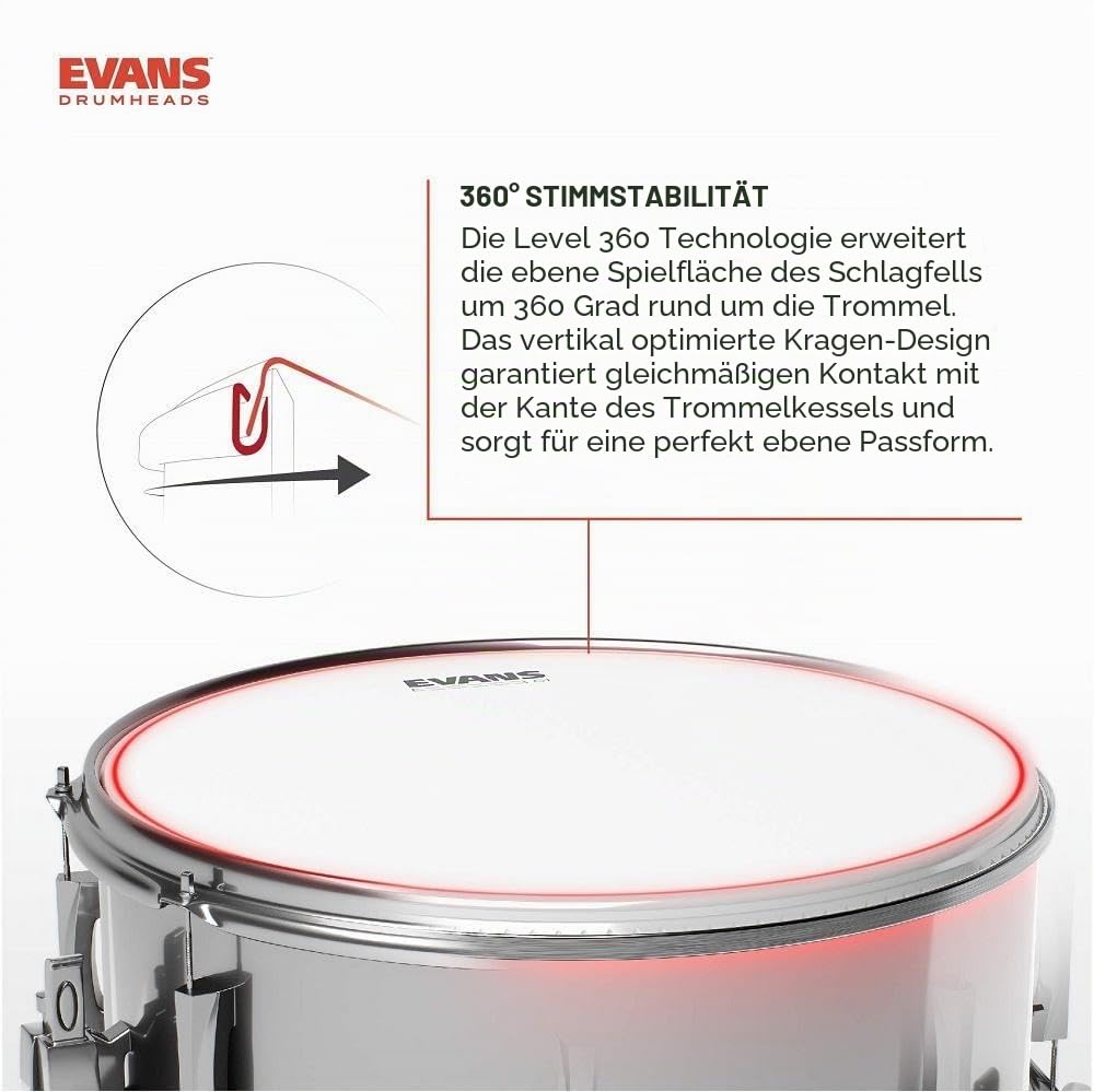 Evans Genera Dry 14", B14DRY, Snare Batter - Snare Drum Schlagfell
