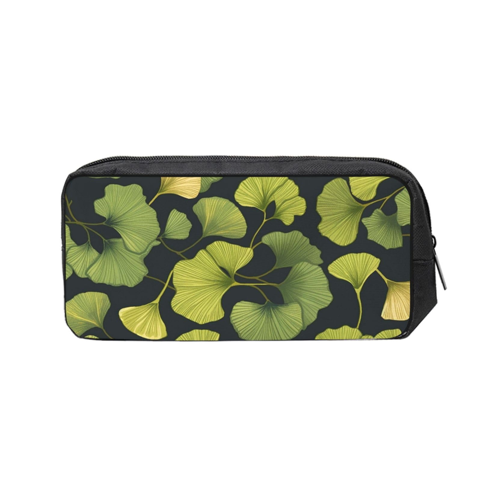 FodPand Ginkgo Biloba Pencil Case Large Capacity Pencil Pouch With Zippers Portable Waterproof Pencil Bag Makeup Pouch Cosmetic Bag For Women Men