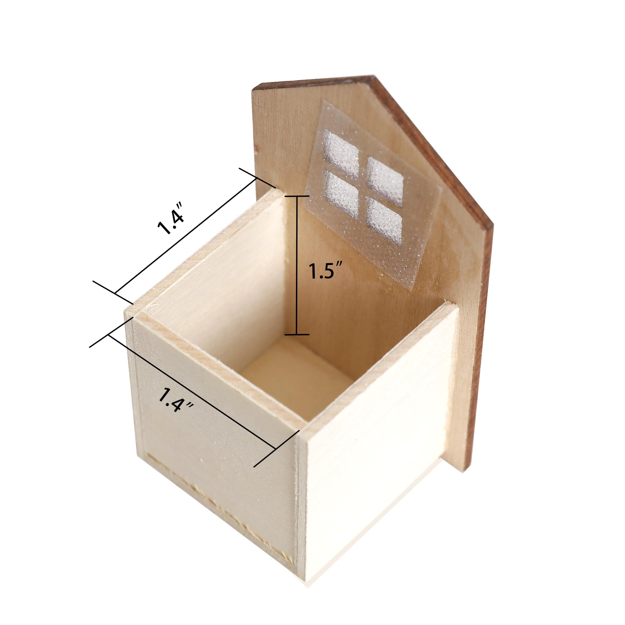 Adventskalender 2024 aus Holz mit LED-Lichtern, Weihnachts-Countdown-Kalender, Schubladen in Hausform für Kinder und Erwachsene, wiederverwendbare Urlaubsdekoration,
