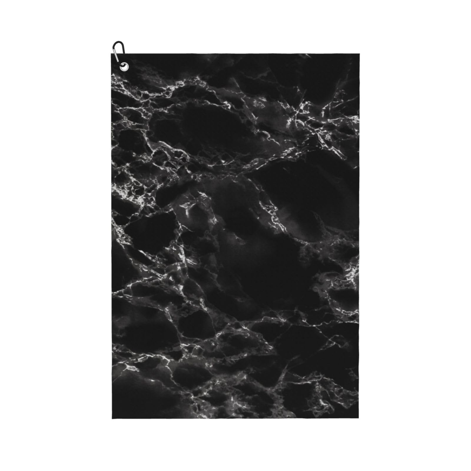 Hnnkloy Marble Pattern, 16x24 in Portable Waffle Golf Towels with Carabiner Clip for Golf Bag