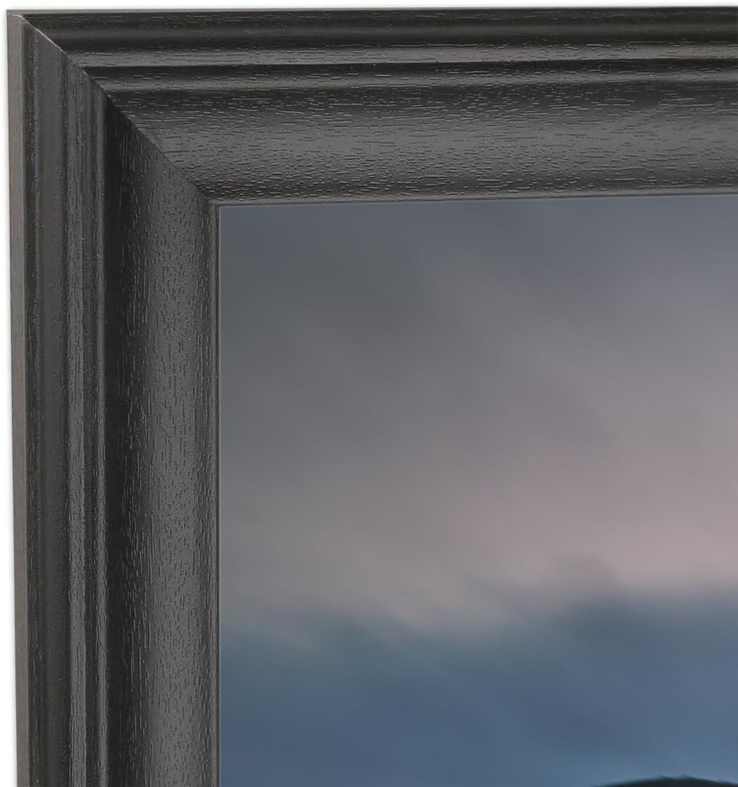 18x35 inch Picture Frame Solid Wood Black,Suitable for Panoramic Photo Frame, Posters,Painting,Group Photo,Puzzle (A23B1835)