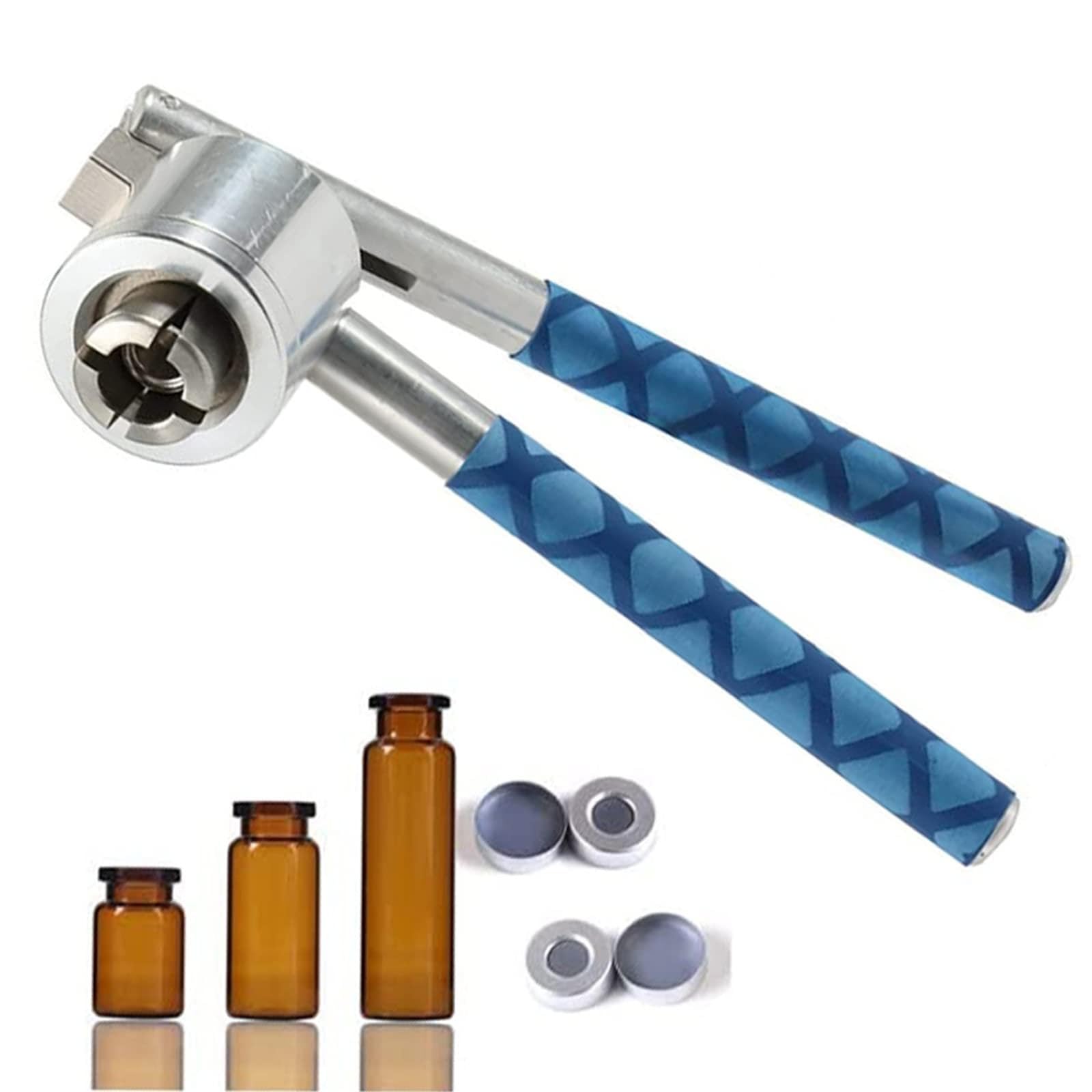 Sertisseuse de parfum et machine de capsulage de bouteilles avec rabat en aluminium