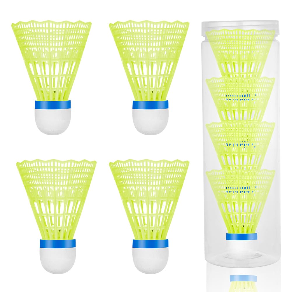 Bádminton LED Volantes Luminosos Nailon 8 Pack Verde Niños Adultos