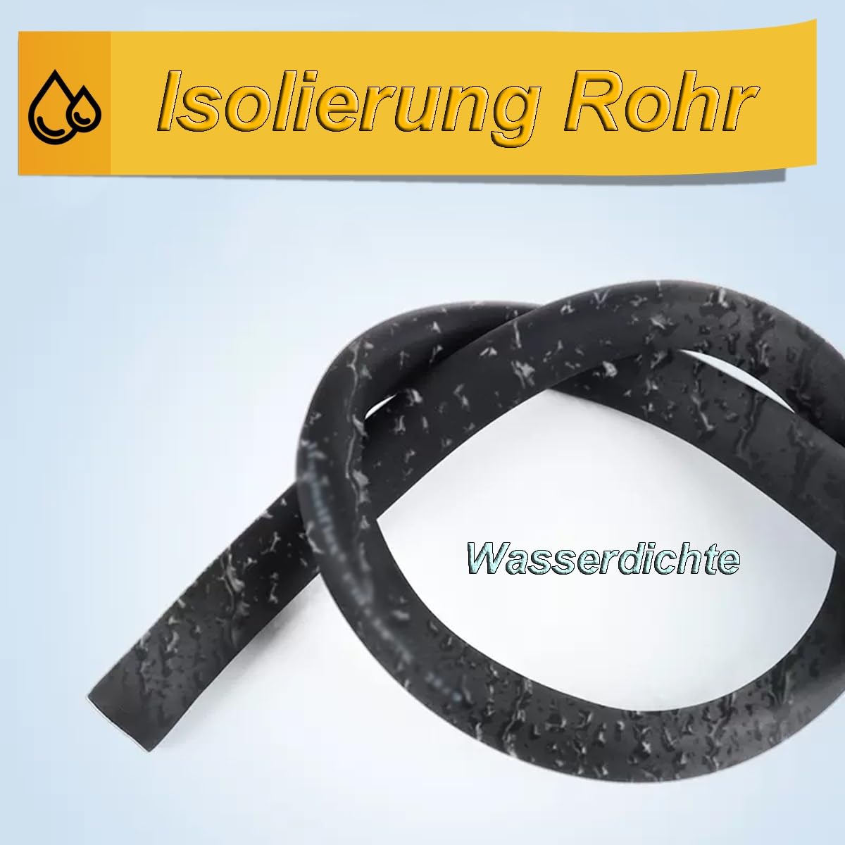 Tubo Isolato In Gomma da 2,0 m, Manicotto per Tubi Acqua Antigelo Invernale, Isolamento In Cotone per Manicotti per Tubi di Condizionamento Aria, Spessore 40,0 mm, ID 25,0-108,0 mm(89.0 MM X 40.0 MM X