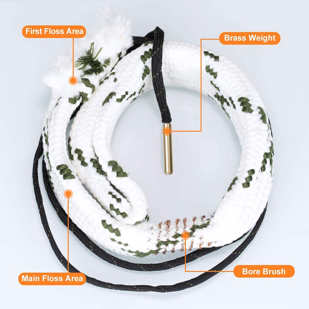 20 Kinds of Gun Snake Cleaner Rifle Cleaning Snake for Pistol Shotgun Gun Cleaning 9mm .22 .223 5.56mm 12/20GA .308 .45 7.62mm .38 .357 .380 for Various Caliber Sizes (12 GA Gauge)