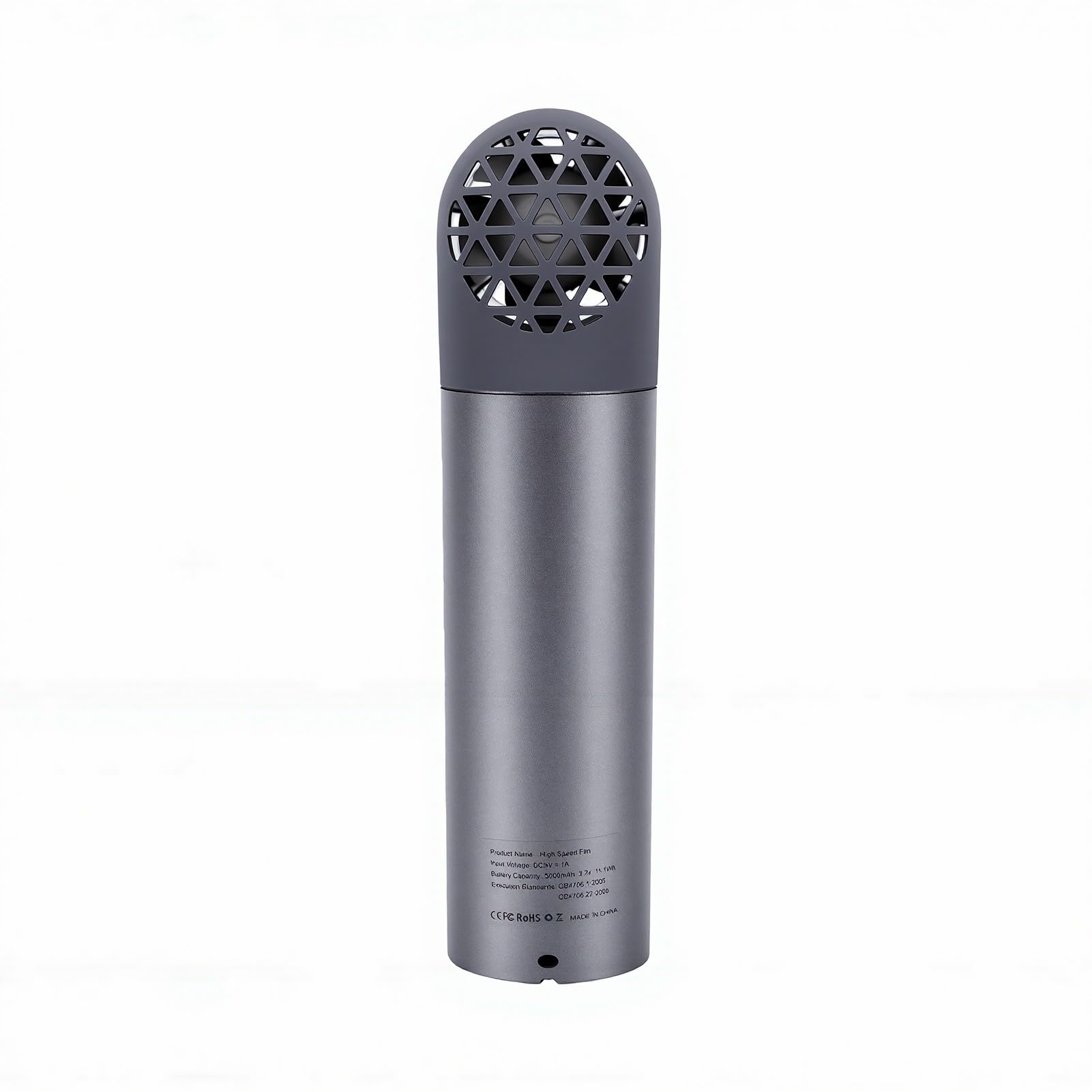 Ventilatore Portatile Mini Raffreddamento a Ghiaccio Portatile 199 velocità Ventilatore Curvo Silenzioso Regolabile in Continuo con Cordino per Viaggi a Casa Spiaggia (GRAY)