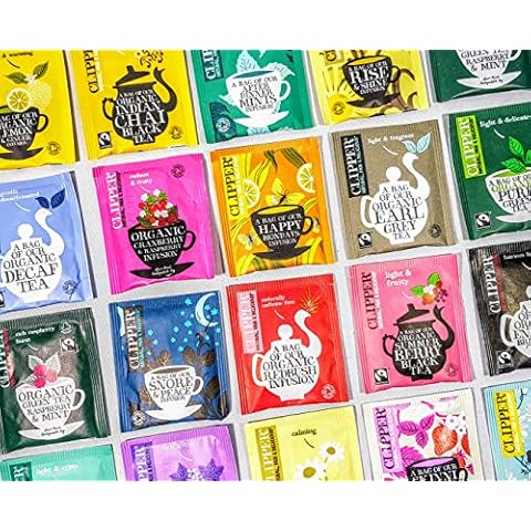 Clipper Teas,16 Flavours,80 Tea Envelopes. Clipper Tea Chest Refill. Assorted Tea Cover