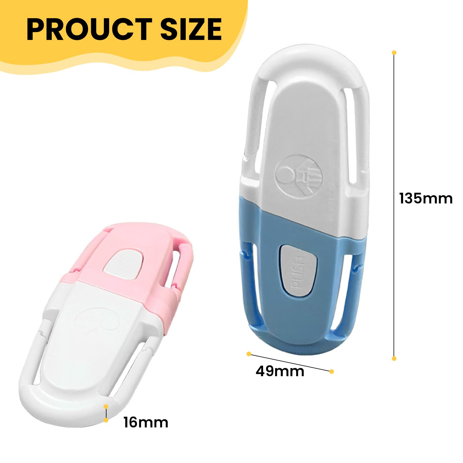 1 clip de sécurité pour siège enfant - 10 couleurs différentes - Fixateur de ceinture pour siège auto, poussette et chaise haute - Clip de poitrine réglable (blanc) - 2