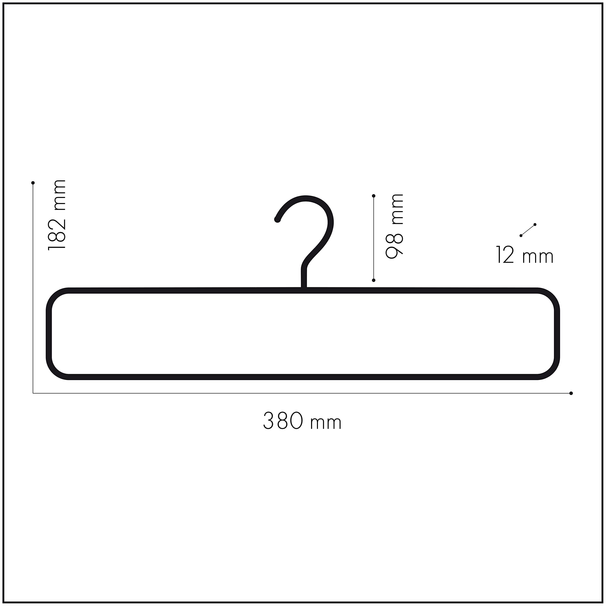 Mainetti Perchas Perchero Salvaspazio para Pantalones CFB Linea Start, 10 Unidades