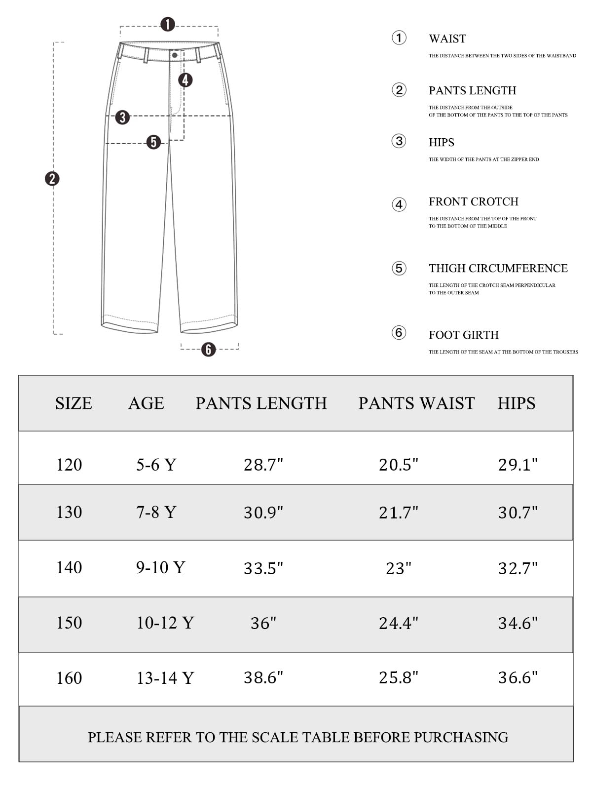 Haloumoning Jeans de cintura elástica para niña, pierna recta, pantalones largos elásticos casuales con bolsillos, 5-14 años