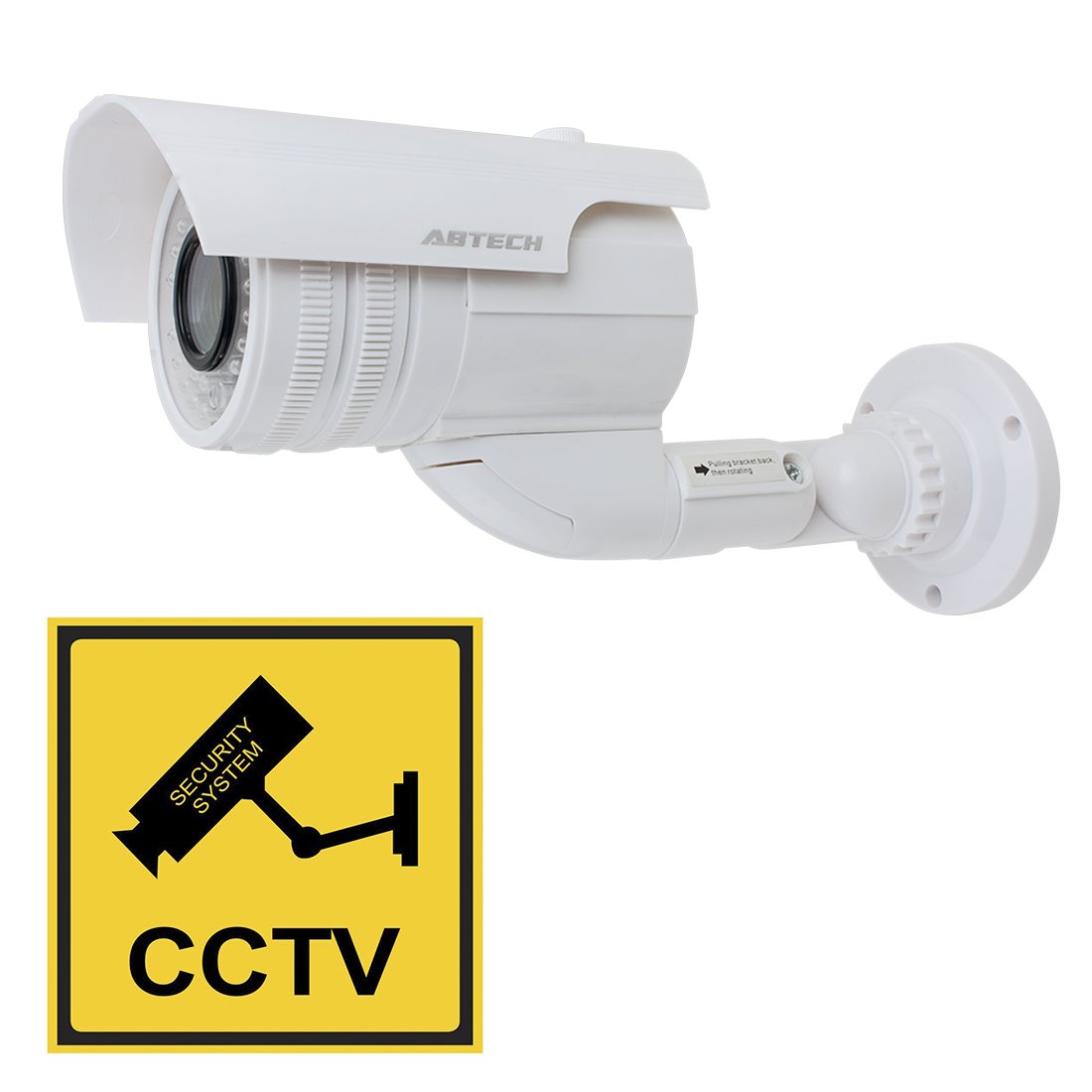 Aexit (Electronic security) CCTV Dummy Realistic Looking Security Camera Red LED Light Blinking AA (76ry227qf111) Battery Powered-image-26