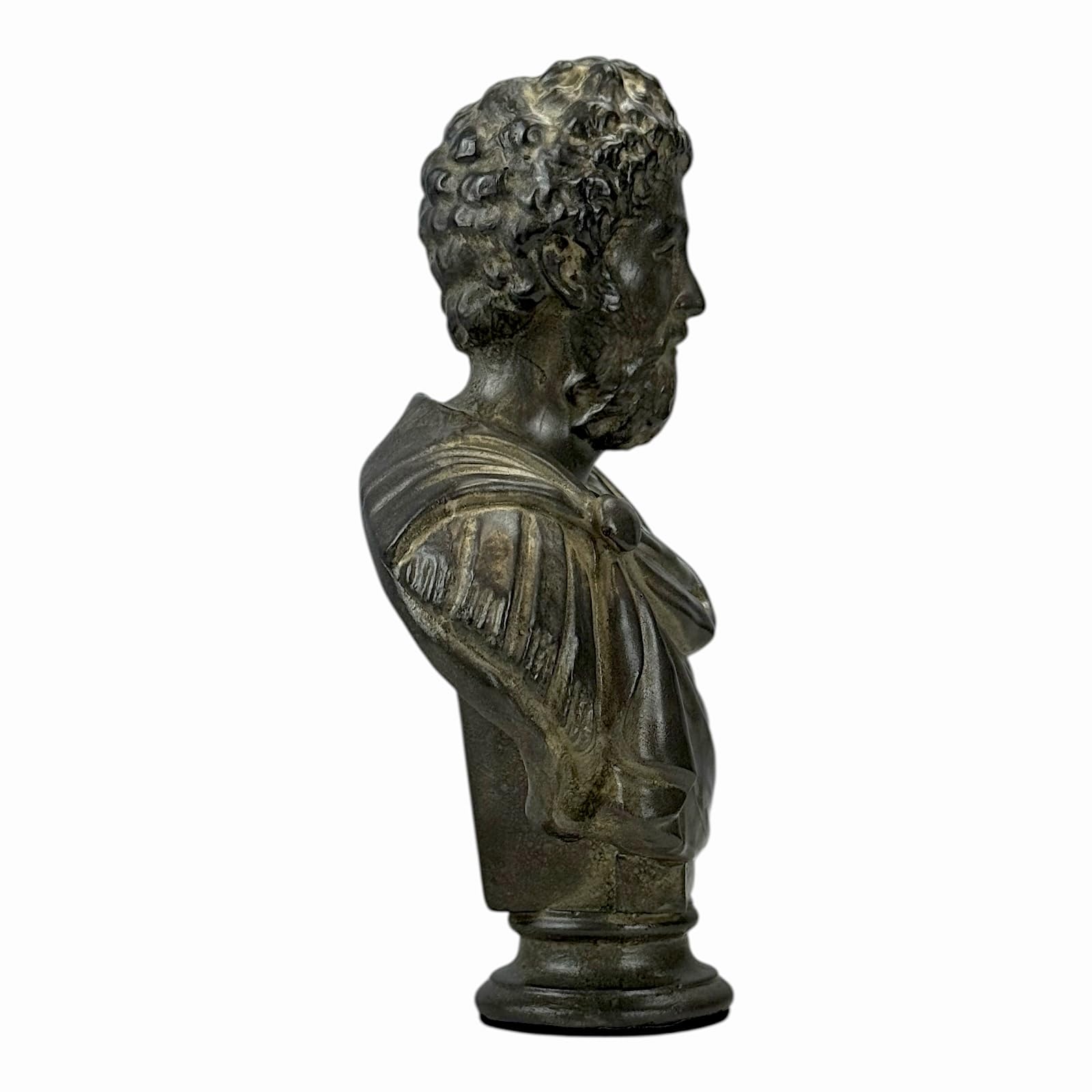 Busto Marco Aurelio – Scultura imperatore romano e filosofo stoico, arte greca fatta a mano, decorazione classica, 17,8 cm