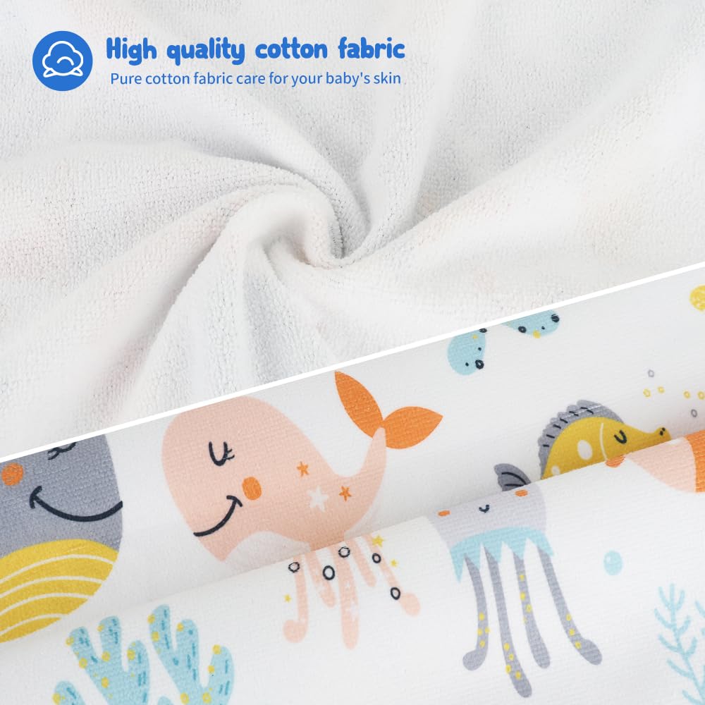 LUFEIS Accappatoio Poncho Bambino, 60 x 60 cm, Super Assorbente Asciugatura Rapida, Per Bambini 2-8 Anni